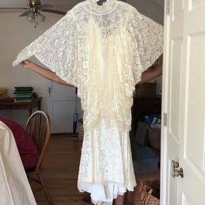 Cream lace special occasion dress